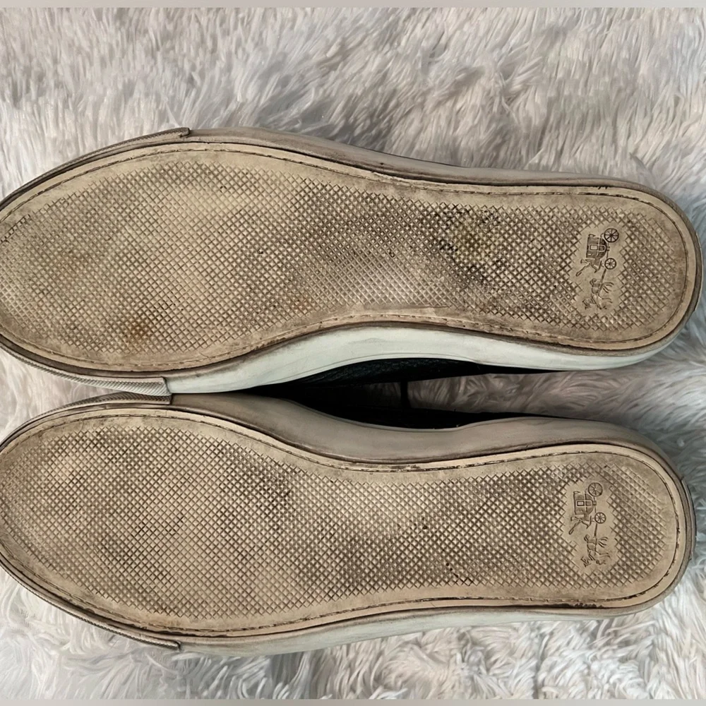 Coach Porter Lo Top Leather Signature Logo Sneakers - Picture 9 of 12